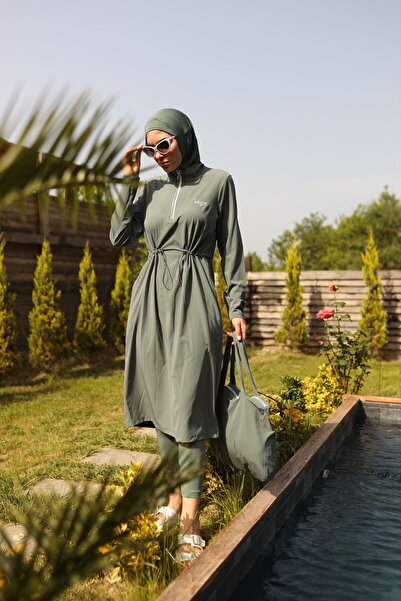 Butik Kardelen Camelya Tesettür Mayo Çanta hediyeli 10370