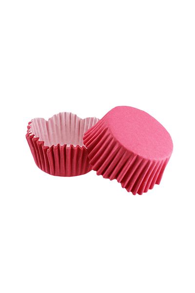 TT Tahtakale Toptancıları Fuchsia Cupcake Mold - Pet Capsule Wavy, 65X38 MM, 100 Pieces