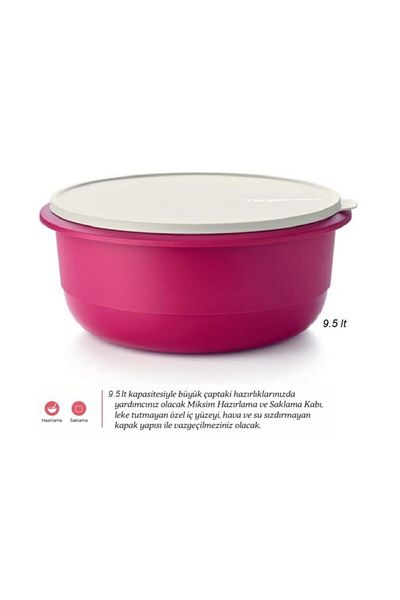 Tupperware Miksim Preparation Storage Container 9.5 Liter Hsgl Fuchsia
