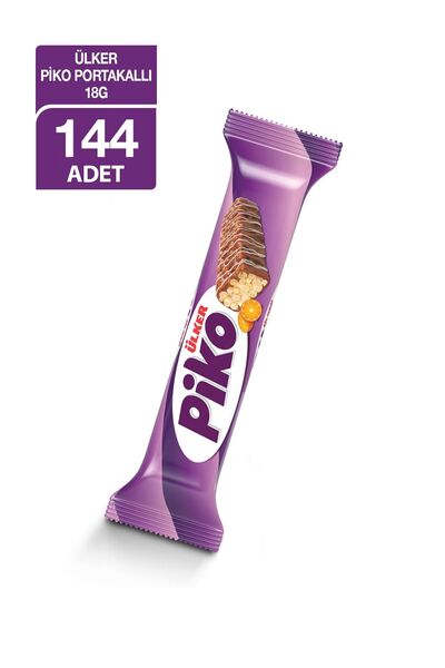 Ülker PİKO Sütlü Çikolata Kaplı Doğal Portakal Aromalı Pirinç Patlaklı Bar - ...