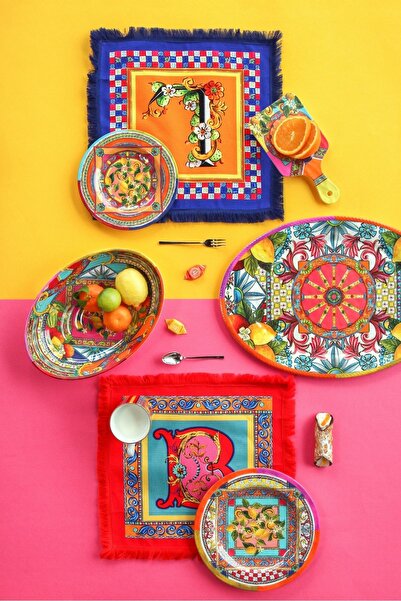 Baci Milano Ortigia Amerikan Servisi U Harfli 38x38 Cm