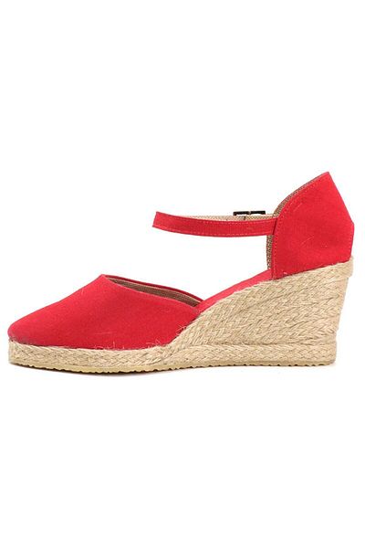 Star Tombis Handmade Linen Espadrille - Real Handmade, Ankle Strap Heel Open Padded Heel