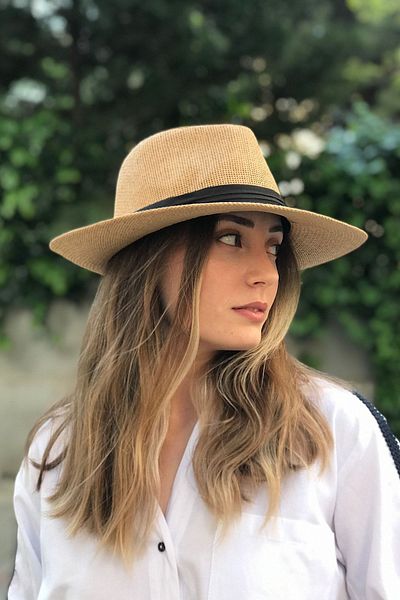 novon Straw Ribbon Panama Hat