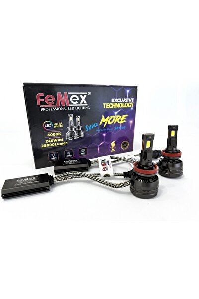 FEMEX Super More HB4 9006 Şimşek Etkili Led Xenon 240w 28000 Lumen