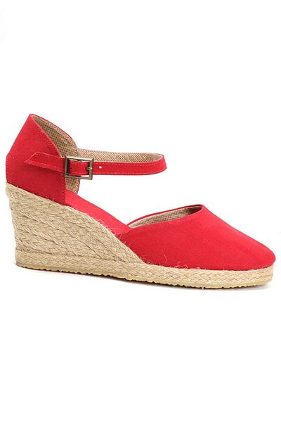 Star Tombis Handmade Linen Espadrille - Real Handmade, Ankle Strap Heel Open Padded Heel