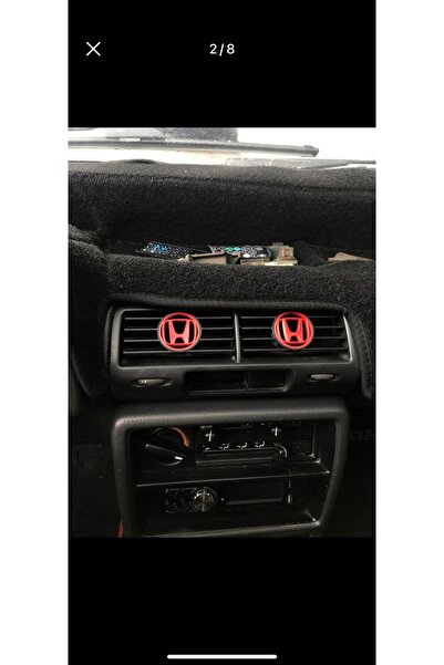 3dbaydesign Ef Kasa Honda Civic Orta Konsol Amlemli Kalorifer Izgarası (KIRMI...