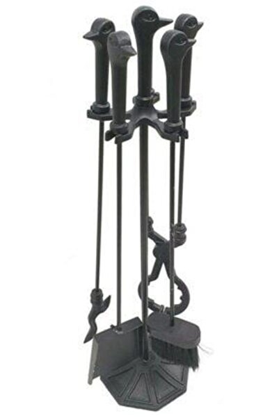 BDS Şömine Maşa Kürek Ördek Takımı Döküm Maşa Kürek Seti