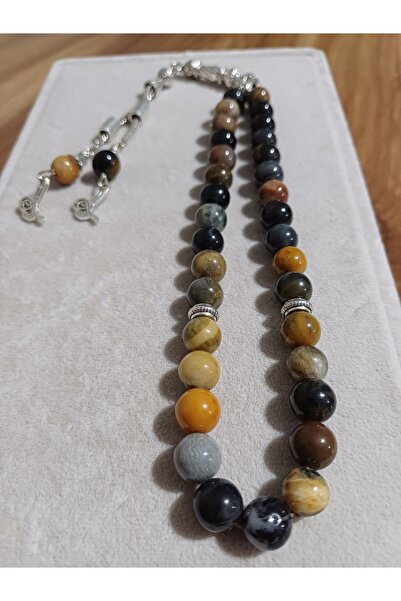Y&B ŞİFALI DOĞAL TAŞ AKİK TESBİH %100 DOĞAL TAŞ 8MM