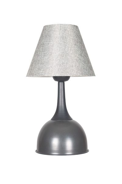 Fer Avize Cute Modern Design Gray Headed Black Base Lampshade - Table - Night Lamp