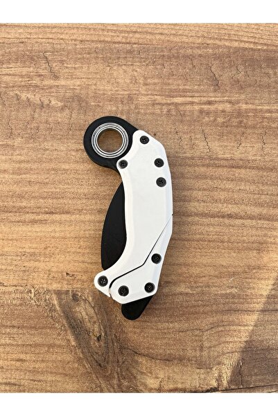 keyrambitcidayi Gravity Karambit Rulmanlı  Plastik  Siyah Beyaz