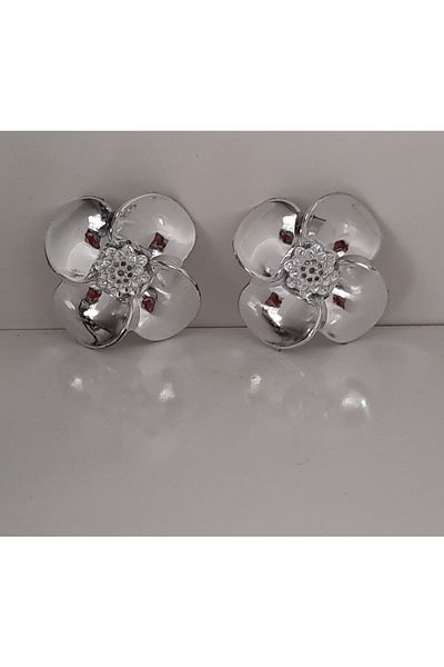 NTE Plastic Chrome Plated Brooches for Pillow and Throw Pillow 4 Pieces