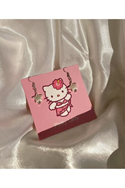 Pinky Lady Yıldızlı küpe çifti