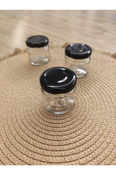 Paşabahçe Glass Jar Lid Sample Holder 10 Pieces 40 Cc Byz Lid