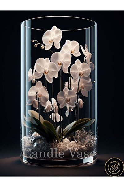 Paşabahçe Silindir Cam Vazo 40 Cm Yükseklik 19 Cm Genişlik El imalatıdır