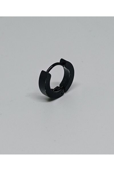 mama india alaçatı Unisex Women Men 316L Surgical Steel Cornered Circle Model Diameter 14 mm 1 Piece Hoop Earrings No:61