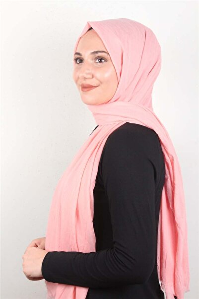Eşarppark Bambu Kraşlı Şal 2724-66 Şeker Pembe