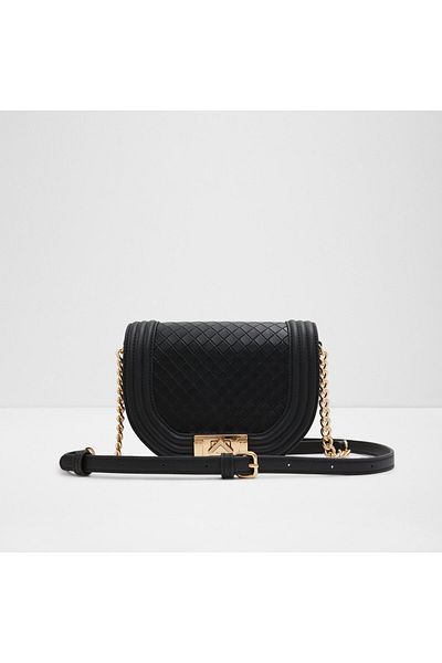 Aldo حقيبة Saddlebae باللون الأسود للنساء