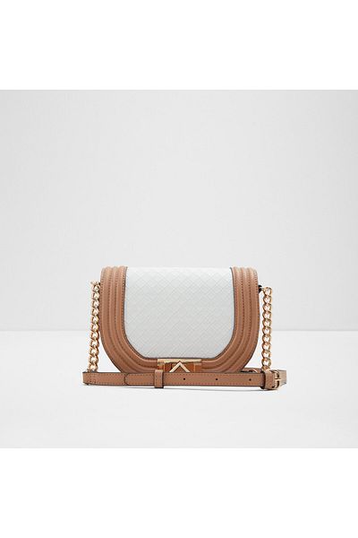 Aldo حقيبة Saddlebae باللون الأبيض للنساء