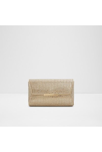 Aldo Rania Gold Clutch For Women
