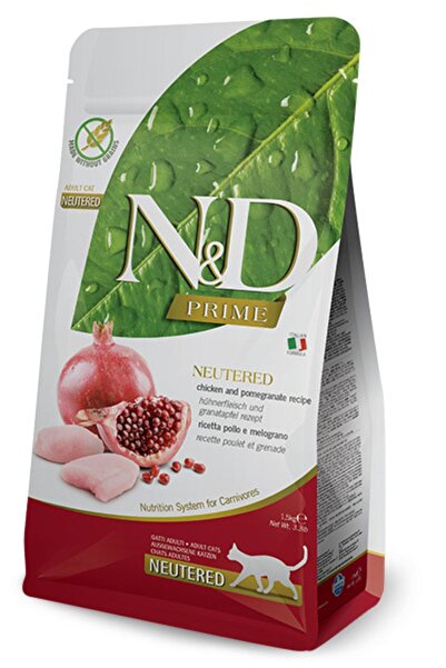 N&D Tahılsız Tavuklu Ve Narlı Kısırlaştırılmış Yetişkin Kedi Maması 5 Kg