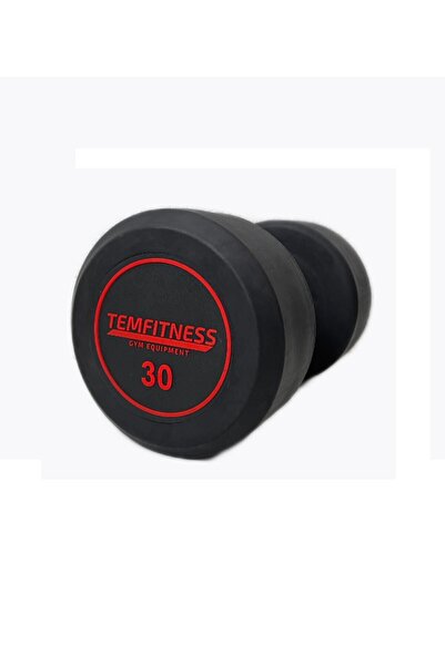 TEMFITNESS Kauçuk Kaplı Olimpik Dambıl 30 kg