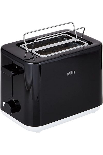 Braun Toaster 900W, 2 slots, Bun warmer, Intelligent heating control, auto off. 8 heat - HT 1010