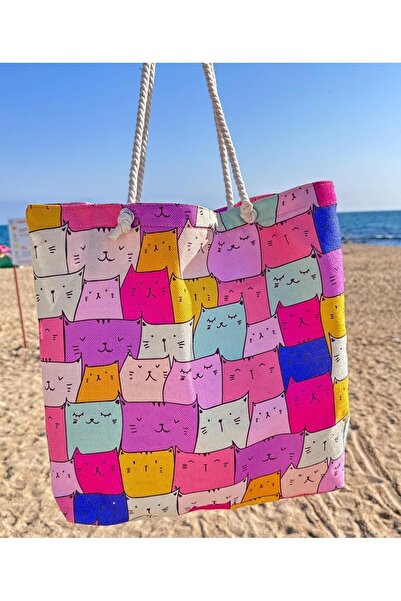 Plirlent Hediye Dünyası Cat Beach Bag