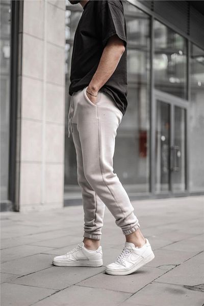 BayBayan Ανδρικό ελαστικό φούτερ Jogger με τρία νήματα