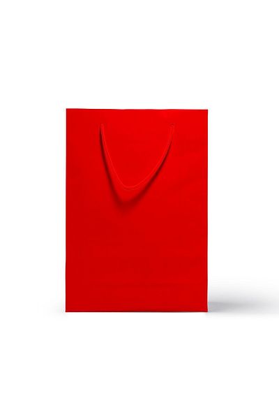 Balkan String Cardboard Bag 36x25x9cm (Red and Black) Bristol Gift Bag