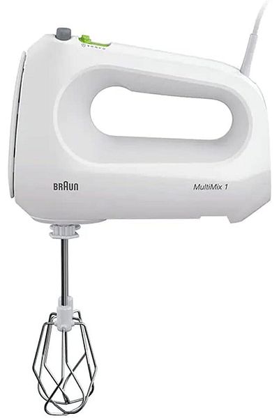 Braun Hand Mixer 2 in 1 Hand & Stand MultiMix, 450W, 4.3L Bowl, 4 speed + turbo, Silent mode -HM1070