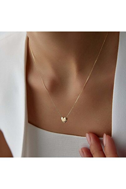 HAMZA YILMAZ MÜCEVHERAT Minimal Kalp Altın Kolye