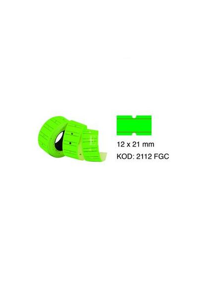Tanex Ετικέτα τιμής ριγέ 12x21 Highlighter Green (ΣΥΣΚΕΥΑΣΙΑ 6 LI) 6 ρολά