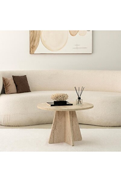 NEOstill - Mushroom Sehpa / Traverten Desen