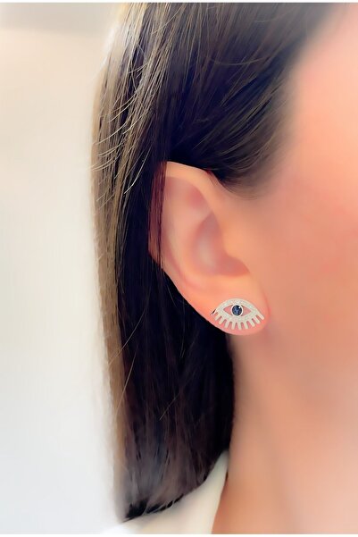 Trinos Steel Earrings Removable Charm Eye Earrings