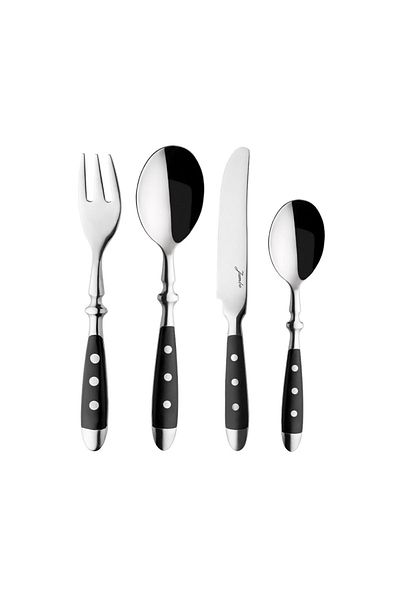 Jumbo Jamer 24 Pieces Sweet Fork Spoon Knife Set for 6 Persons