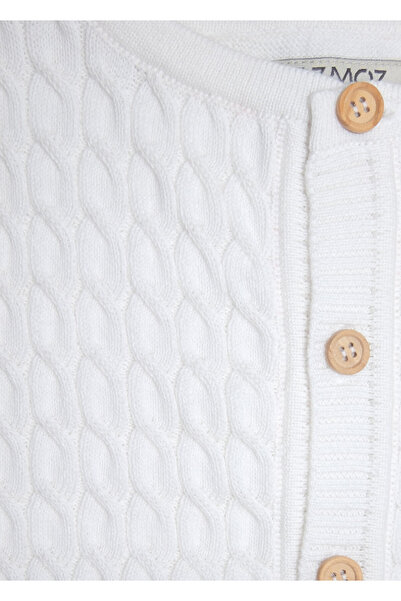 Ozmoz White Knitwear Knitted - Long Sleeve Small Men's Cardigan