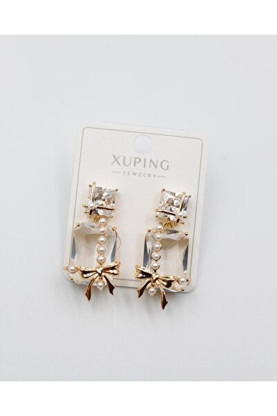 Trinos سلسلة خاصة من الذهب الوردي، أقراط مرصعة باللؤلؤ