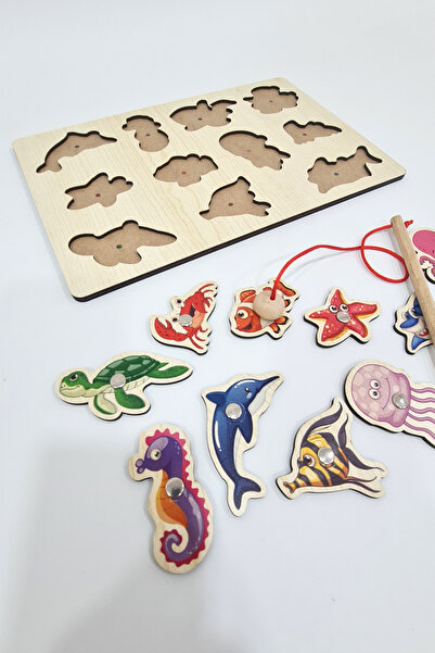 metafortoys Ahşap Balık Tutma Oyunu