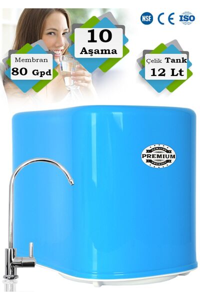 WaterMelon Premium 10 Aşamalı 12 Lt Metal Tanklı Süper Sarım Membran Teknoloj...