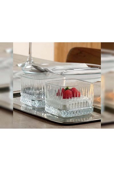 kitchenboost Pasabahce elysia square magnolia bowl - 12 multi-purpose bowl snacks bowl