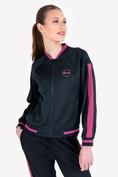 Lescon 23n-2122 Top negru cu fermoar 23ntbs002122