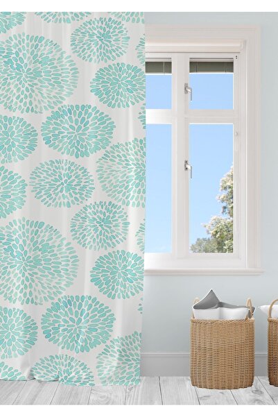 Ardizayn Leo -turquoise, Velvet Fabric, Digital Printed, Double Wing Children's Background Curtain
