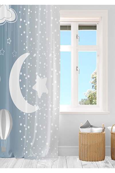 Ardizayn Moon And Star, Velvet, Children's Room Double Wing Background Curtain