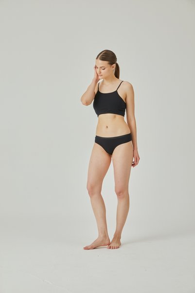 Pamuk & Pamuk Women's Black Brazilian Cut Panties
