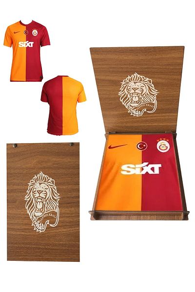 Galatasaray 2023 / 2024 Licensed Kids Home Jersey - Lion with Wooden Box