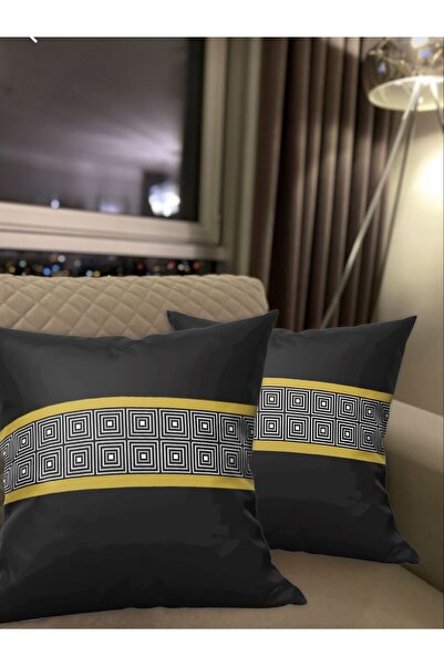 Ardizayn Сучасний - золотий, оксамитовий чохол для подушки (43x43 см) - двост...