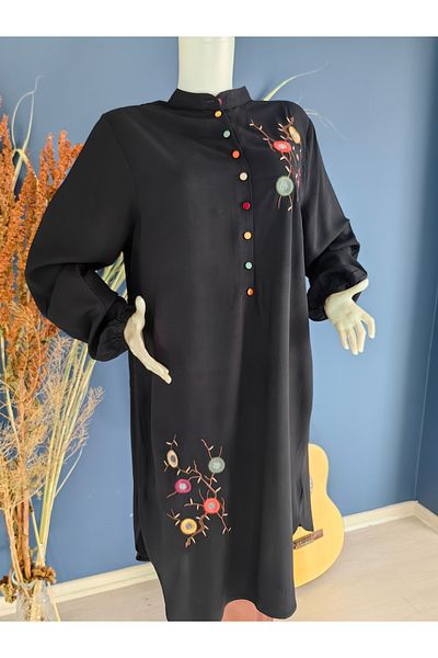 SUVİNA Cotton Hatun Embroidered Long Tunic