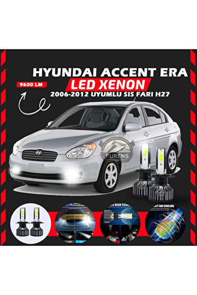 Furens Hyundai Accent Era 2006-2012 Sis Farı Uyumlu Şimşek Etkili Led Xenon P...
