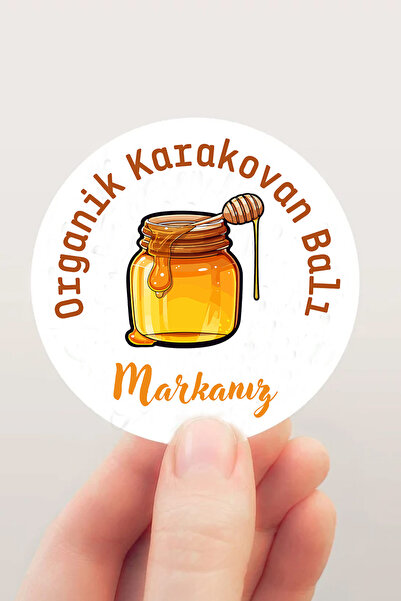 Markanıza ve Butik İşletmelere Özel Organik Karakovan Bal Etiketi - Kavanoz Etiketi