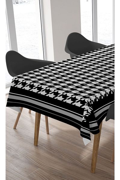 Ardizayn Model picior de găină, imprimat digital, față de masă din material textil fără griji